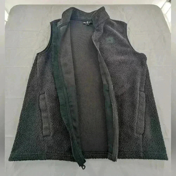 Under Armour Fleece Full-Zip Vest Boys Size Youth Large Black Coldgear Outdoor - Picture 9 of 11